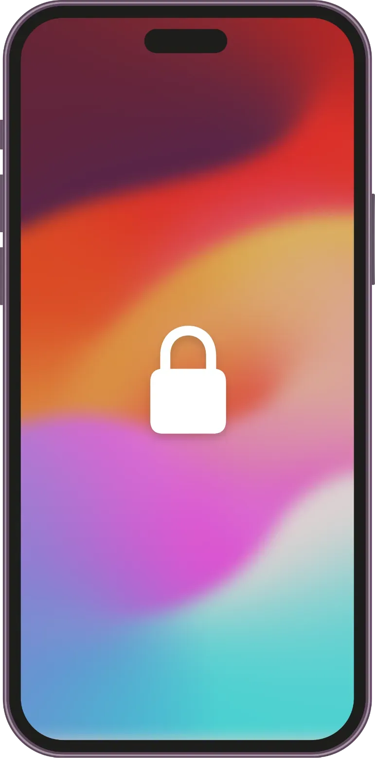 iPhone screen with lock icon representing Livecaller’s privacy focused caller ID with no data collection